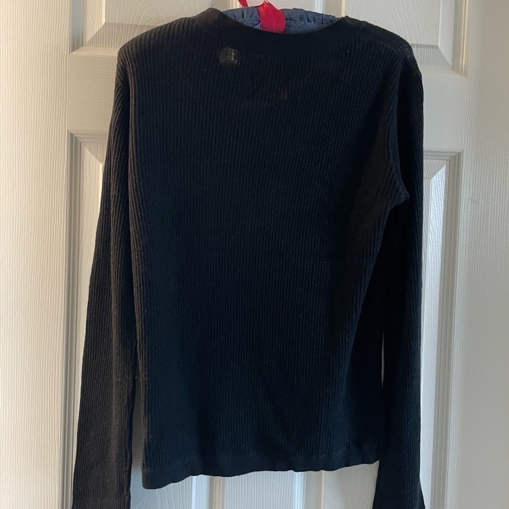 New - Grey/Ven pure cashmere v-neck sweater - Picture 3 of 8